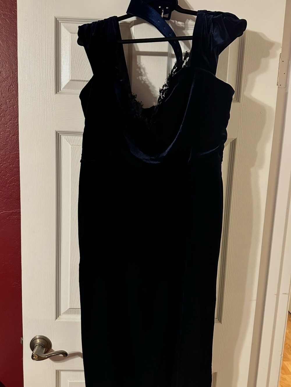 La Femme En Noir blue Baudelaire wiggle dress - Picture 5 of 5